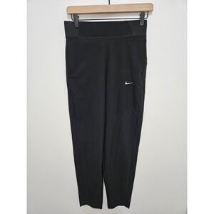 Nike Dri-FIT Womens Black High Waisted Tapered Athletic Training Pants Small